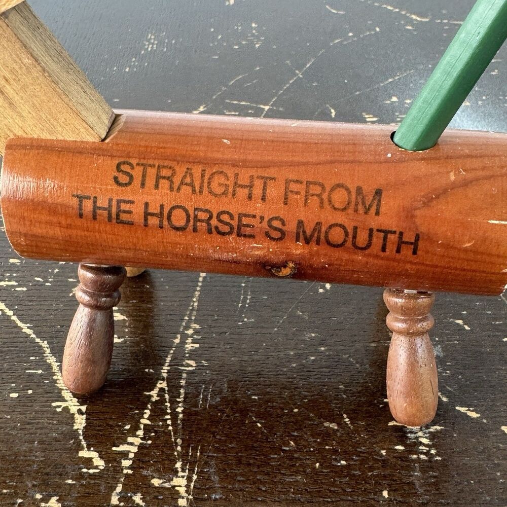 Six Gun Territory Hobby Horse Wooden Pencil Holder Souvenir Vintage Original NOS - Picture 7 of 9